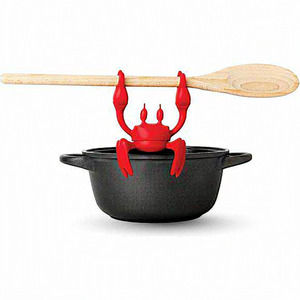 Red the Crab Silicone Spoon Rest for Stove Top‎ Heat Resistant Kitchen Utensils